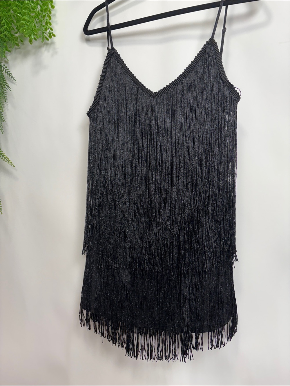 Source Unknown Black Fringe Camisole